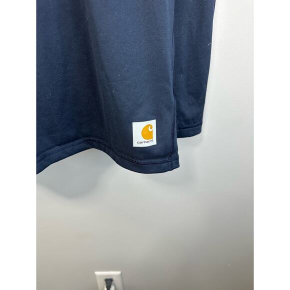 Carhartt Force 1/4 Zip Shirt Long Sleeve Navy Size XL Regular 100414 - Picture 7 of 9